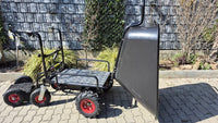 Elektrische Schubkarre mit Rückwärtsgang, 2 - in - 1 - Lösung, 160L Mulde, 350W starker Elektromotor, 250kg Tragkraft, kippbar, Scheibtruhe - B&B Shop - 2000 Stockerau