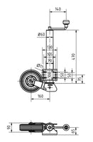 WW Stützrad 200x60mm vollautomatisch inkl. Befestigung - B&B Shop - 2000 Stockerau