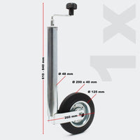 Komplettset, Anhänger Set 10-tlg. Stützrad Klemmhalter Stützen Unterlegkeile 150kg