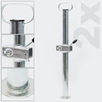 Komplettset, Anhänger Set 10-tlg. Stützrad Klemmhalter Stützen Unterlegkeile 150kg
