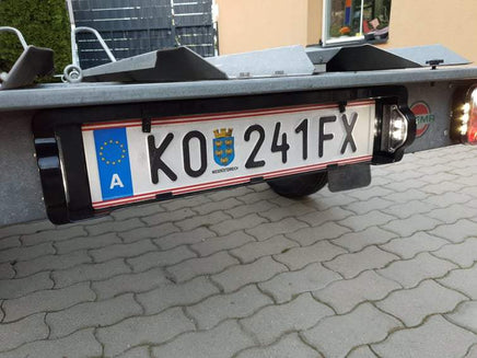 ASPÖCK - LED Kennzeichenhalter mit 0,8 m Kabel, OHNE 3.Bremsleuchte 12V B&B Shop - 2000 Stockerau