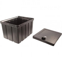 Staubox Typ R02, Kunststoff, L560 x B430 x H360 mm Werkzeugkasten, Zurrgurtbox