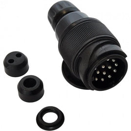 Stecker 13-polig, 12V, Kunststoff, drehbar