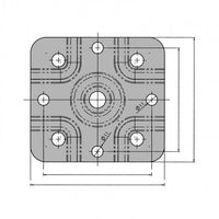 Klemmbügel 90° schwenkbar, Ø 48 mm, Lochabstand 105 x 100 mm-B&B Shop - 2000 Stockerau