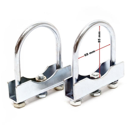 Komplett-SET Anhänger Stützrad bis 150kg inkl. Klemmhalter & Schellen 70mm Rohrdeichsel,-B&B Shop - 2000 Stockerau