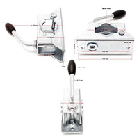 Komplett-SET Anhänger Stützrad bis 150kg inkl. Klemmhalter & Schellen 70mm Rohrdeichsel,-B&B Shop - 2000 Stockerau