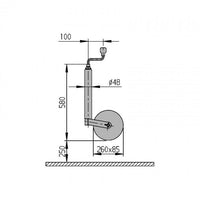 Stützrad Ø 48 mm, Metallfelge,  luftbereift, Stützlast 250 kg B&B Shop - 2000 Stockerau